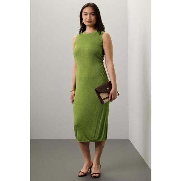 Atlein x RTR Green Knit Midi Dress Size S with Fabric Pull - coffeafoods.com Atlein x RTR Green Knit Midi Dress Size S with Fabric Pull - coffeafoods.com